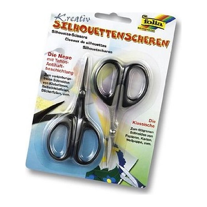 folia Silhouettenschere schwarz 10,5 cm, 2 St.
