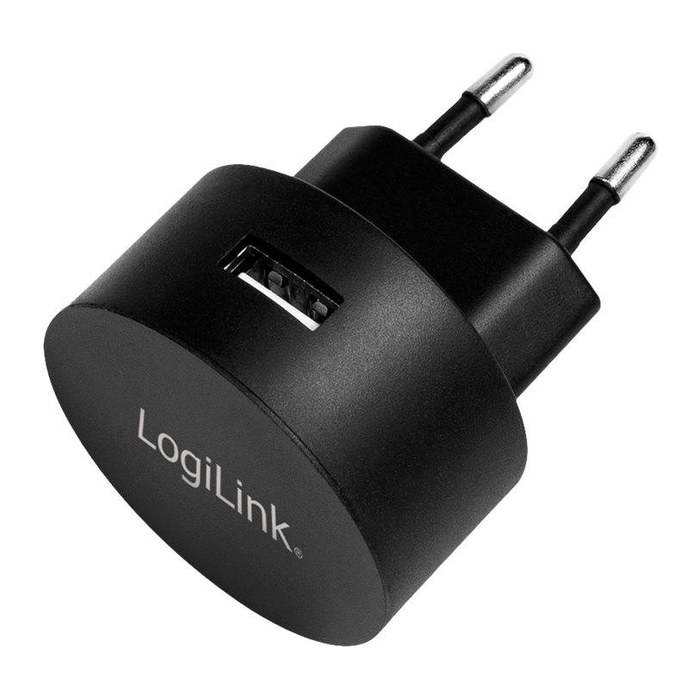 Logilink USB Steckdosenadapter 1port,10.5W,Fast Charging,sch