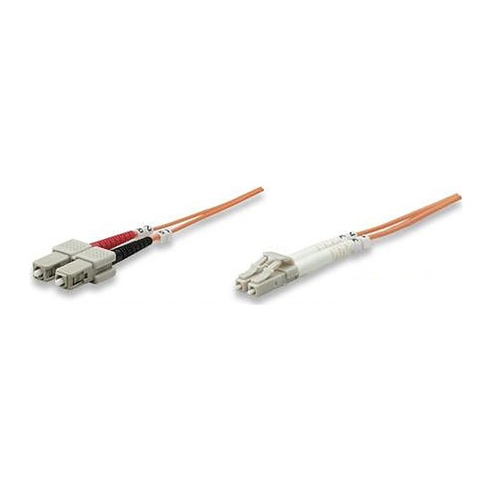 INTELLINET LWL Anschlusskabel LC/SC 1m Multimode OM2 orange