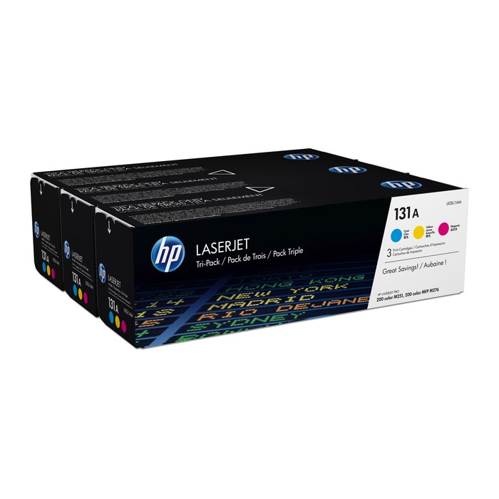 HP 131A (U0SL1AM) cyan, magenta, gelb Tonerkartuschen, 3er-Set