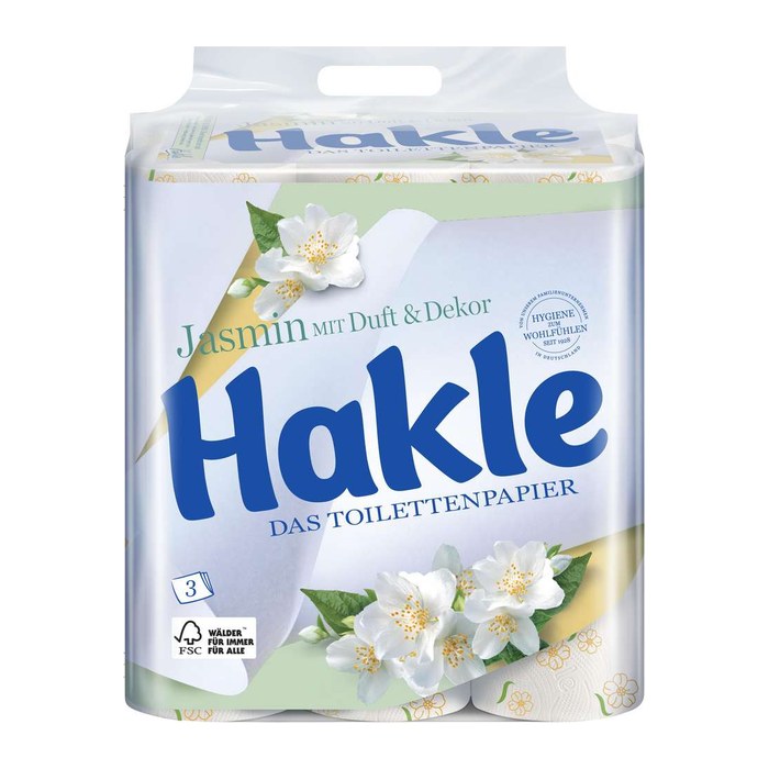 Hakle Toilettenpapier Jasmin 3-lagig, 24 Rollen