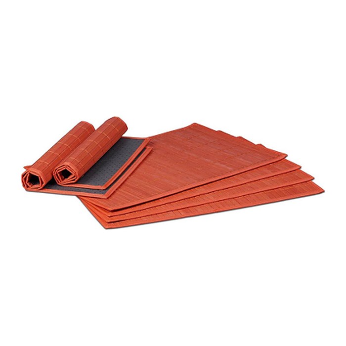 relaxdays Platzset rot 30,0 x 45,0 cm, 6 St.