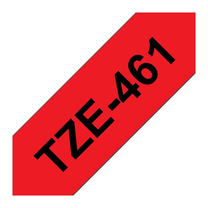 brother Schriftband TZe-461 TZE461, 36 mm, schwarz auf rot, 1 St.