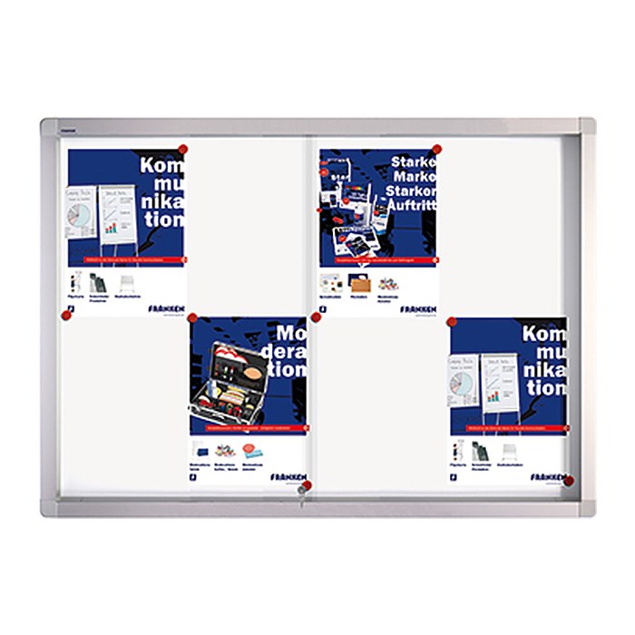 FRANKEN Schaukasten PRO silber 6x DIN A4 73,0 x 4,6 x 68,0 cm, 1 St.