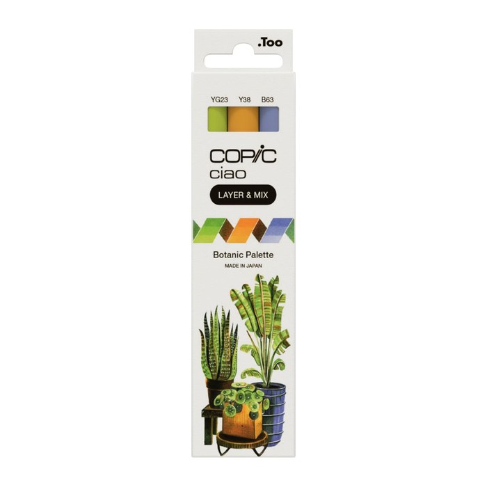 COPIC® Ciao Botanic Palette Layoutmarker-Set farbsortiert 1,0 + 6,0 mm, 3 St.