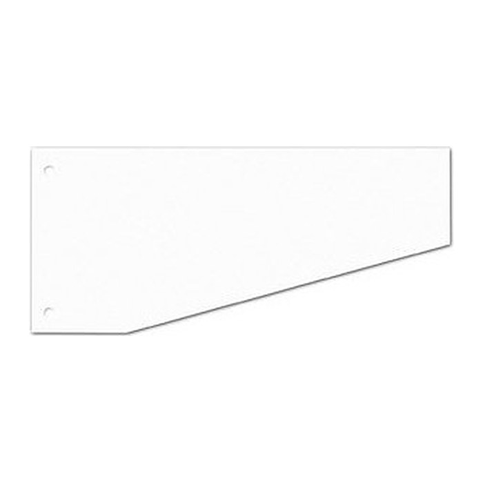 Wekre Trennstreifen Trapez weiß, 190 g/qm Karton 24,0 x 10,5 / 6,0 cm, 100 St.