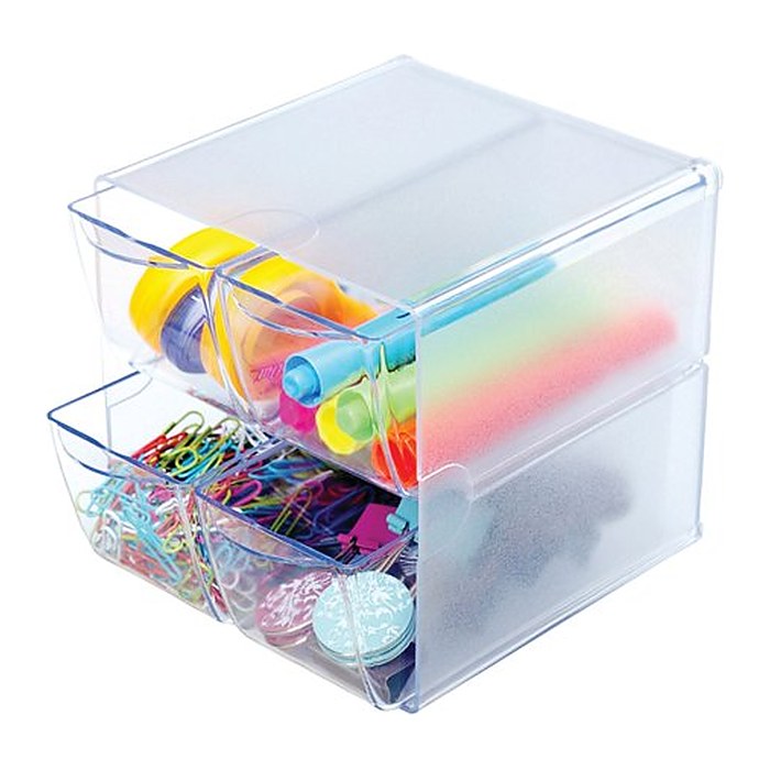 Deflecto "Cube" Aufbewahrungsbox transparent 15,3 x 15,3 x 18,2 cm, 1 St.