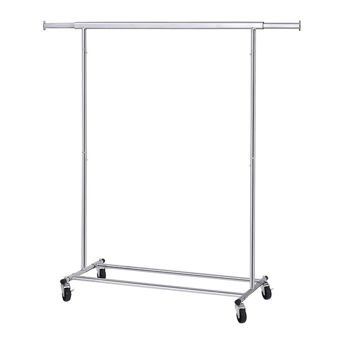 SONGMICS Rollgarderobe HSR13S silber Metall 92,0 - 132,0 x 160,0 cm, 1 St.
