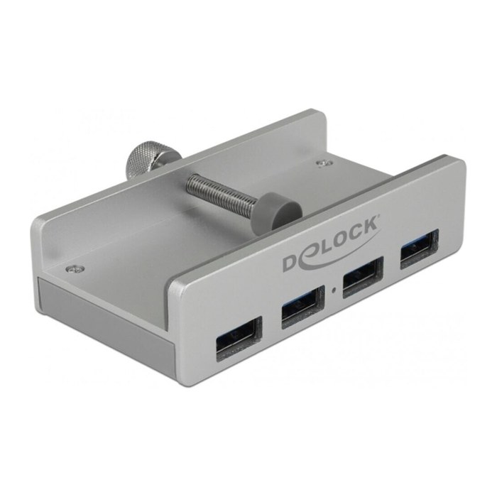 DeLOCK USB-Hub 4-fach silber