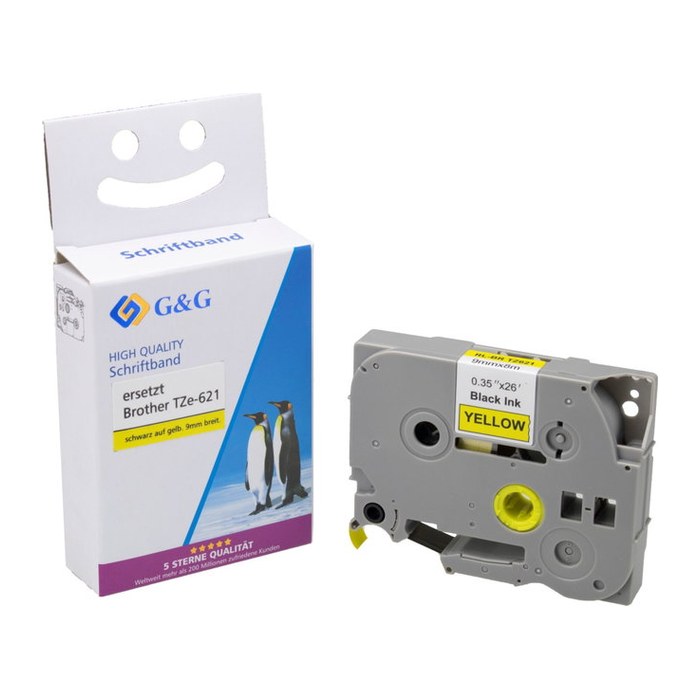G&G Schriftband kompatibel mit Brother TZe-621