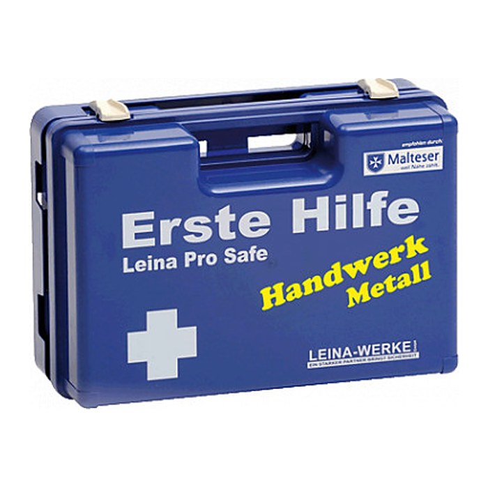 LEINA-WERKE Erste-Hilfe-Koffer Pro Safe Metall DIN 13157 + Erweiterung orange