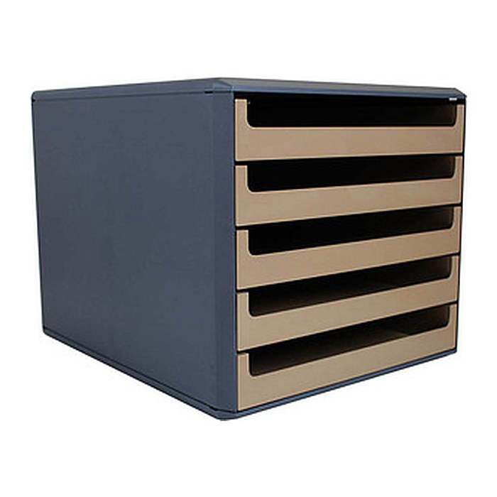 M&M Schubladenbox  karamell 30057652BE, DIN A4 mit 5 Schubladen, 1 St.