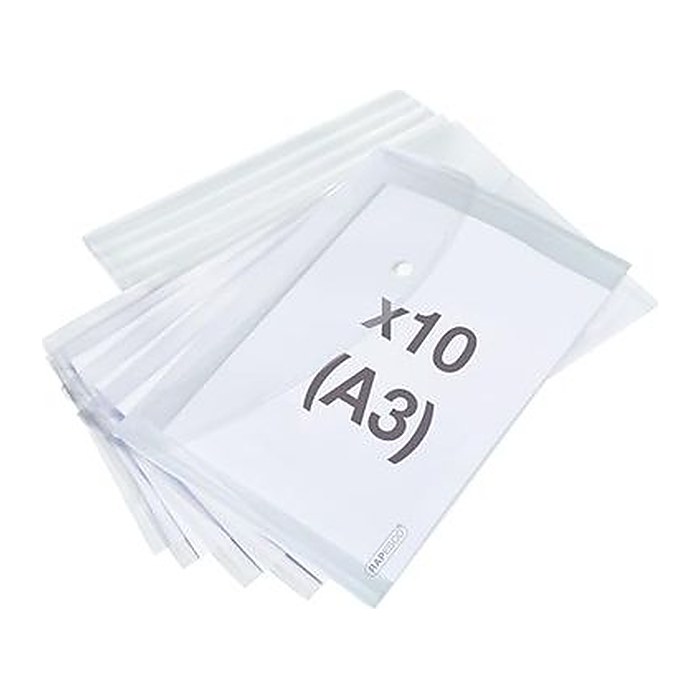 RAPESCO® Dokumententaschen ECO GRS DIN A3 transparent klar, 10 St.