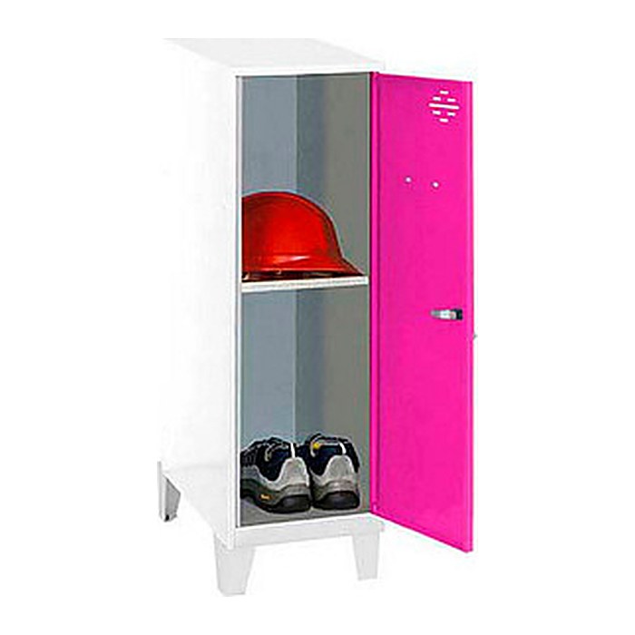 Simonrack Spind SIMONLOCKER DISM weiß, pink 8425437122187, 1 Schließfach 40,0 x 50,0 x 101,5 cm