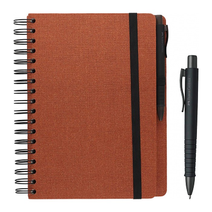 FABER-CASTELL Notizbuch ca. DIN A5 blanko, sienna Hardcover 180 Seiten, 1 Set