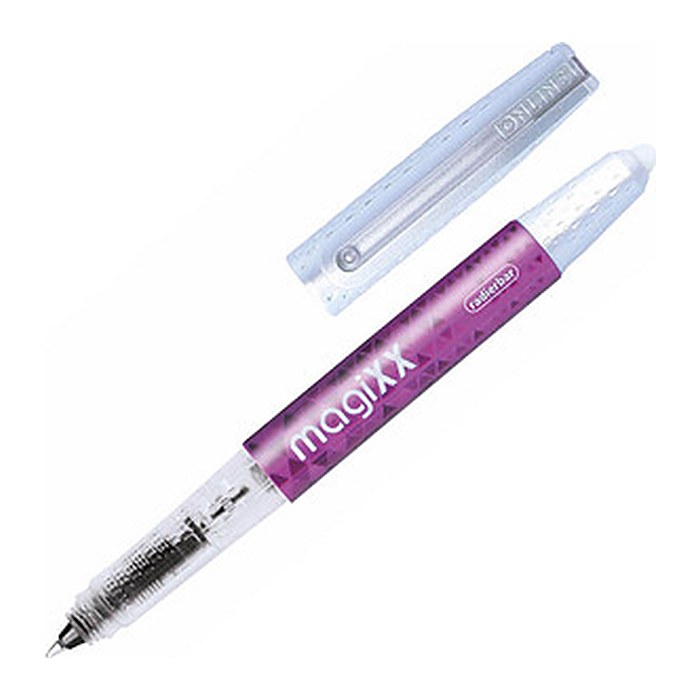 ONLINE® MagiXX Tintenroller lila/silber 0,7 mm, Schreibfarbe: blau, 1 St.