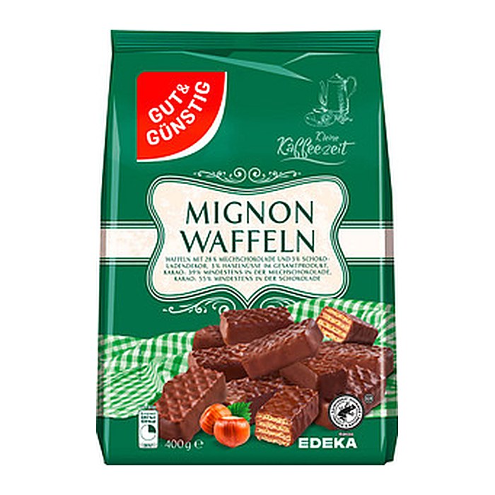 GUT&GÜNSTIG Mignonwaffeln Kekse 400,0 g, 1 St.