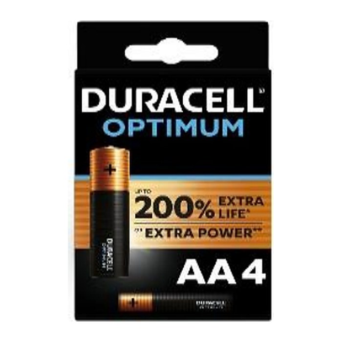 DURACELL Batterien Optimum Alkali-Mangan Micro AAA 1,5 V, 4 St.