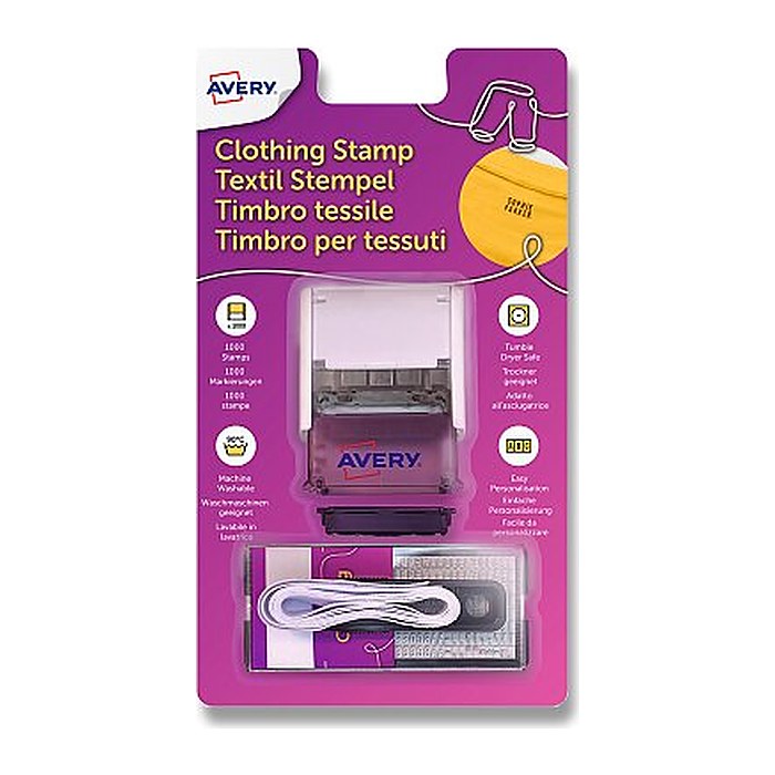 AVERY Zweckform Textilstempel  selbstfärbend schwarz ohne Logo, 1 St.
