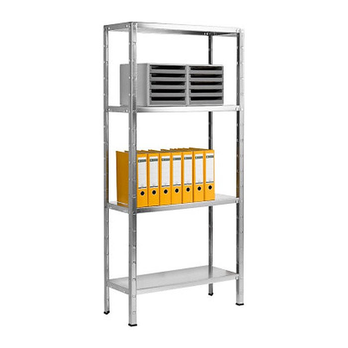 SCHULTE Schwerlastregal 194008-V silber 80,0 x 35,0 x 180,0 cm