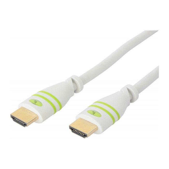 Techly HDMI High Speed mit Ethernet Kabel A/A/M/M 1m weiß