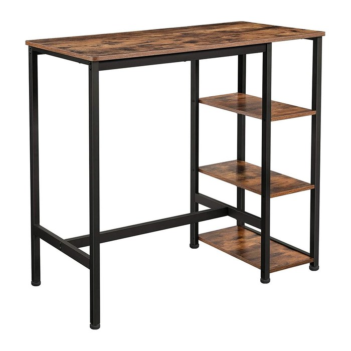 VASAGLE Bistrotisch rechteckig Spanplatte braun 109,0 x 60,0 x 100,0 cm, 1 St.