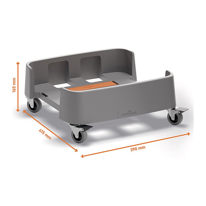 DURABLE Fahrgestell für Mülleimer DURABIN 90L rPP, 1 St.