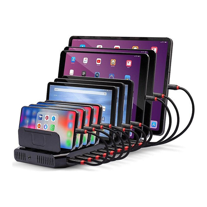 LINDY 10-Port USB-Ladestation 96W, 10x USB-A