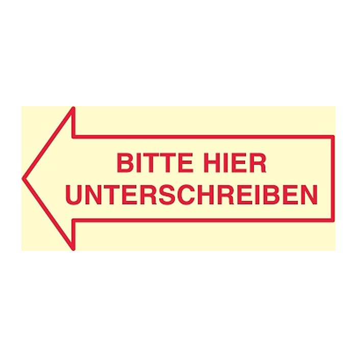inFO Haftmarker gelb "BITTE HIER UNTERSCHREIBEN" 3x 50 Streifen