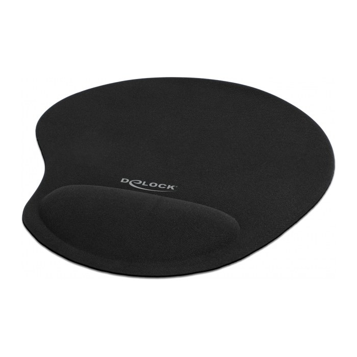 DELOCK Ergonomisches Mauspad mit Gel Handballenauflage schw.