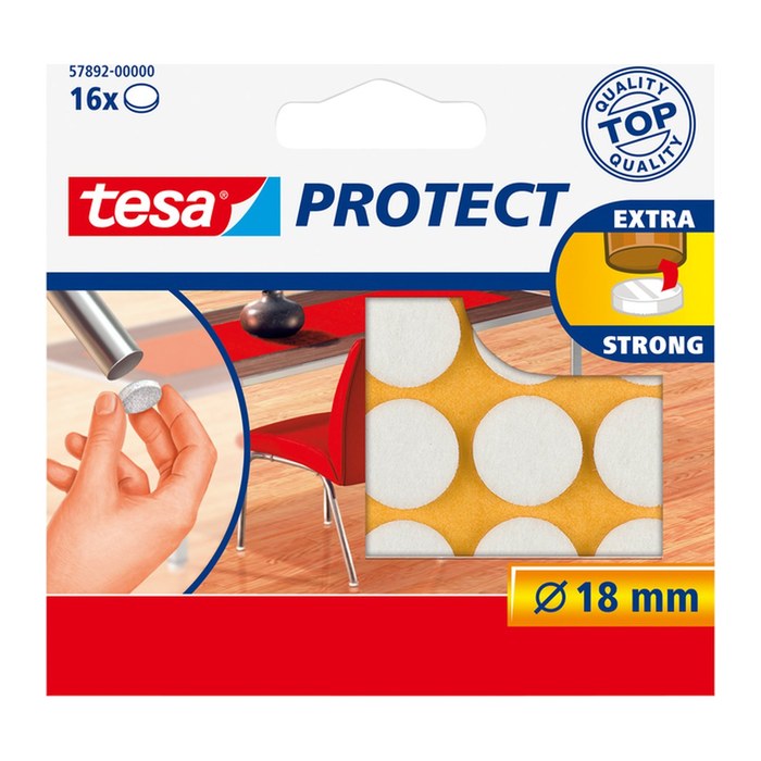 tesa Protect® Filzgleiter Kunststoff Ø 1,8 cm, 16 St.