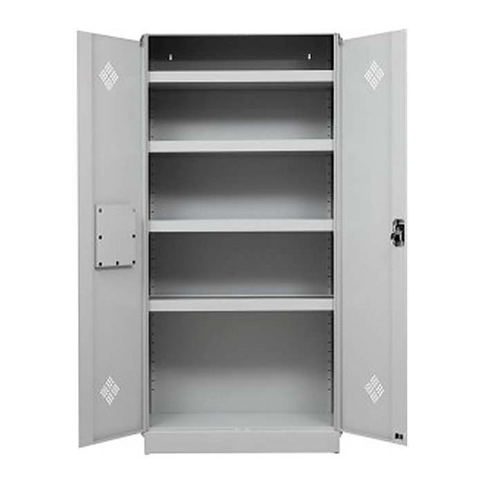 Gürkan Umweltschrank 107525 lichtgrau 4 Fachböden 92,0 x 42,0 x 195,0 cm, aufgebaut, 1 St.