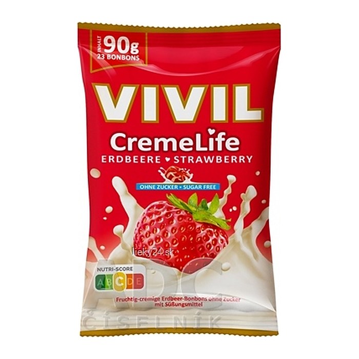 VIVIL® Creme Life Erdbeere Bonbons 23 St./ 90,0 g, 1 Pack