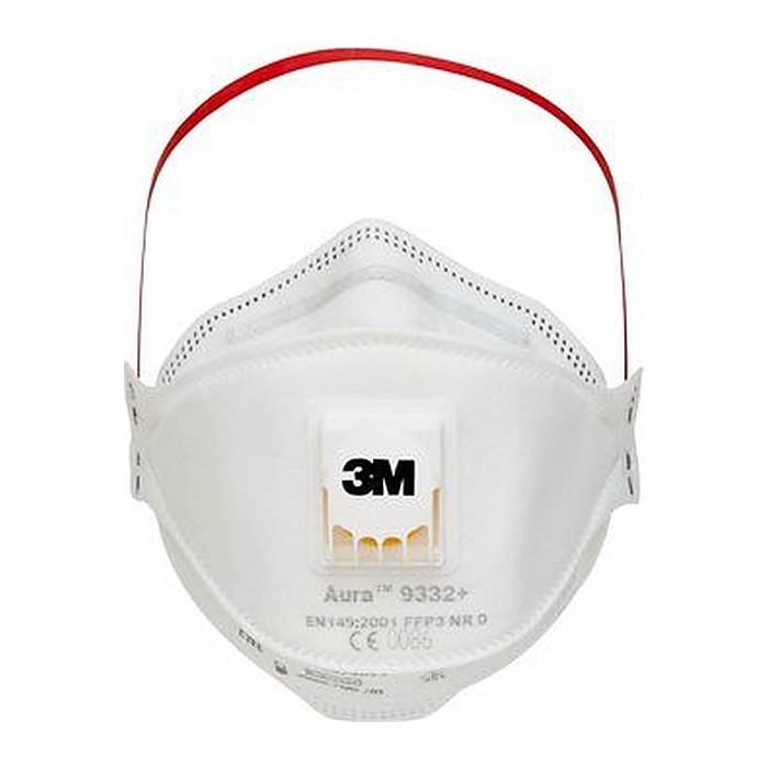 3M Atemschutzmasken Aura™ Comfort Cool Flow™ 9332+ FFP3 NR D EN 149:2001, 5 St.