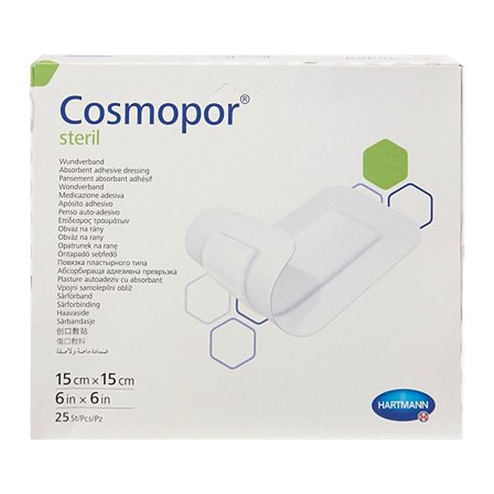 HARTMANN Wundverband Pflaster Cosmopor® Steril 9008230 weiß 15,0 x 15,0 cm, 25 St.