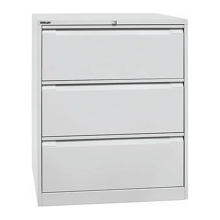 BISLEY Hängeregistraturschrank silber 3 Schubladen 80,0 x 62,2 x 101,6 cm, 1 St.