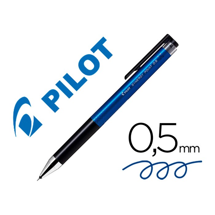 PILOT Synergy Point 0.5 Tintenroller blau/schwarz 0,3 mm, Schreibfarbe: blau, 1 St.