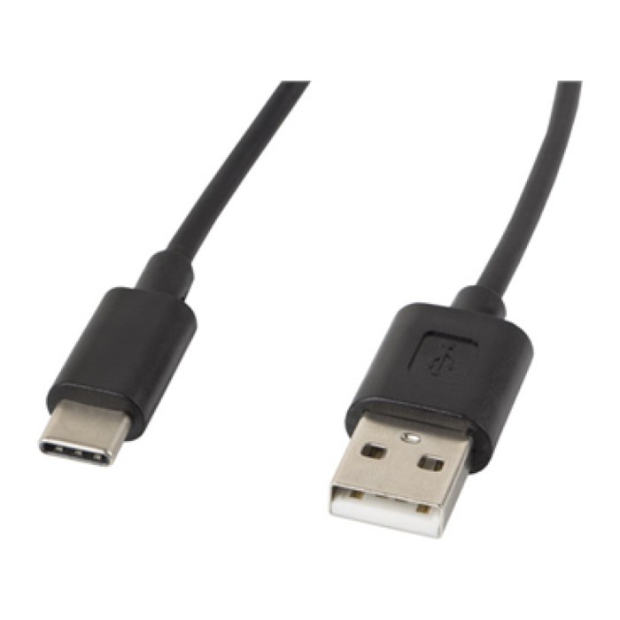 LANBERG USB-C(M)->USB-A(M)2.0 Kabel 1,8m schwarz