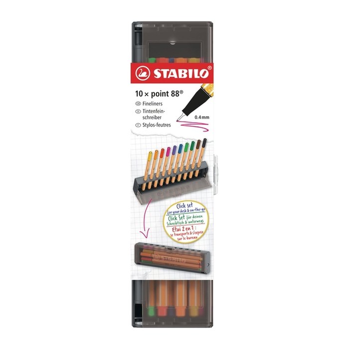 STABILO Point 88 Fineliner farbsortiert 0,4 mm, 10 St.