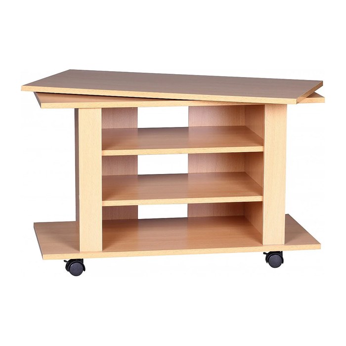 WOHNLING Bürowagen buche 4 Ebenen 75,0 x 38,0 x 51,0 cm