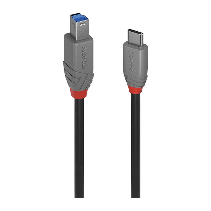 LINDY USB 3.2 Kabel Typ C/B Anthra Line 0,5m