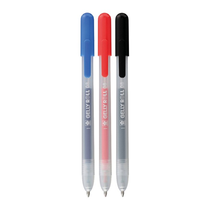 Sakura Gelly Roll Retractable Classic Gelschreiber transparent 0,4 mm, Schreibfarbe: farbsortiert, 3 St.
