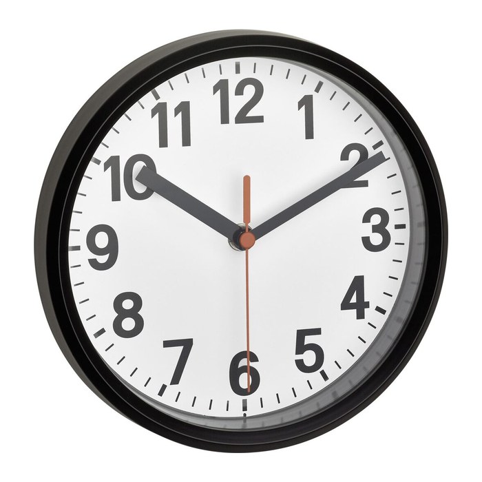 TFA® Wanduhr 60.3538.01 weiß schwarz Kunststoff, Glas 17,7 x 17,7 cm