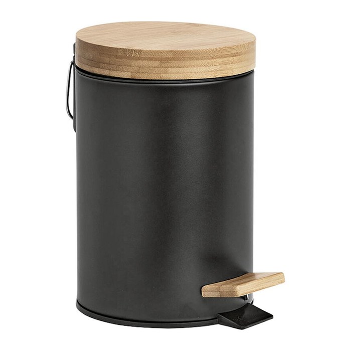 Zeller Kosmetikeimer 3,0 l Bambus, schwarz, 1 St.