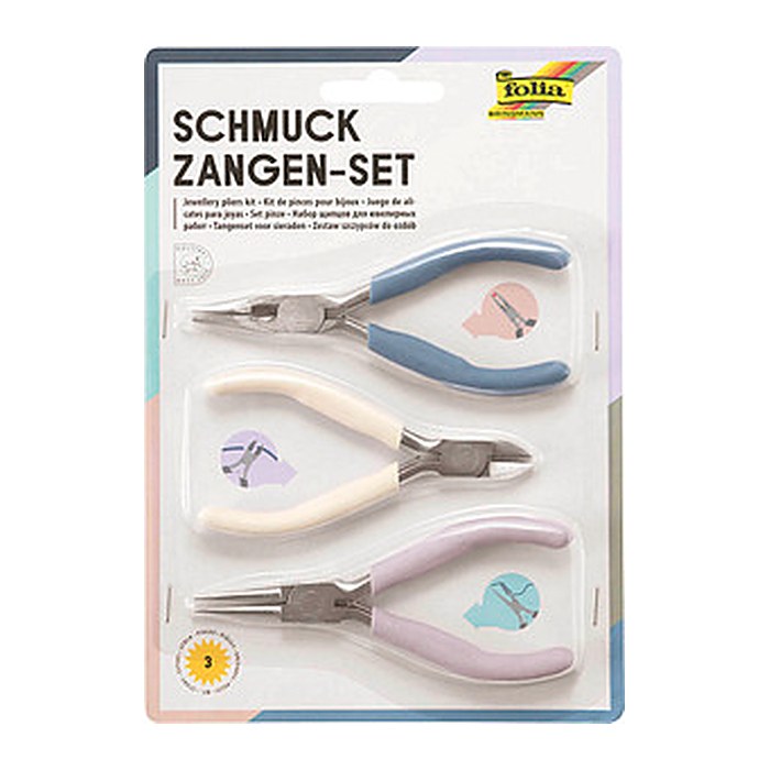 folia Zangen-Set Schmuckzangen 23005, Länge: 11,4 cm, 3-tlg., 1 Set