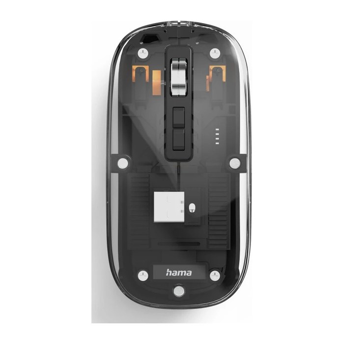 hama WM-600 Multi-Device Maus kabellos transparent