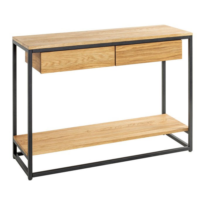 HAKU Möbel Konsolentisch rechteckig Massivholz eiche 100,0 x 35,0 x 75,0 cm, 1 St.