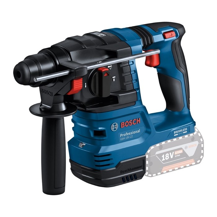 BOSCH Professional GBH 18V-22 Akku-Bohrhammer-Set, SDS-plus 18 V, 1,9 Joule, ohne Akku