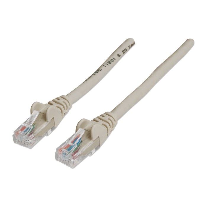 INTELLINET Patchkabel RJ45 U/UTP Cat6 20m Hebelschutz grau