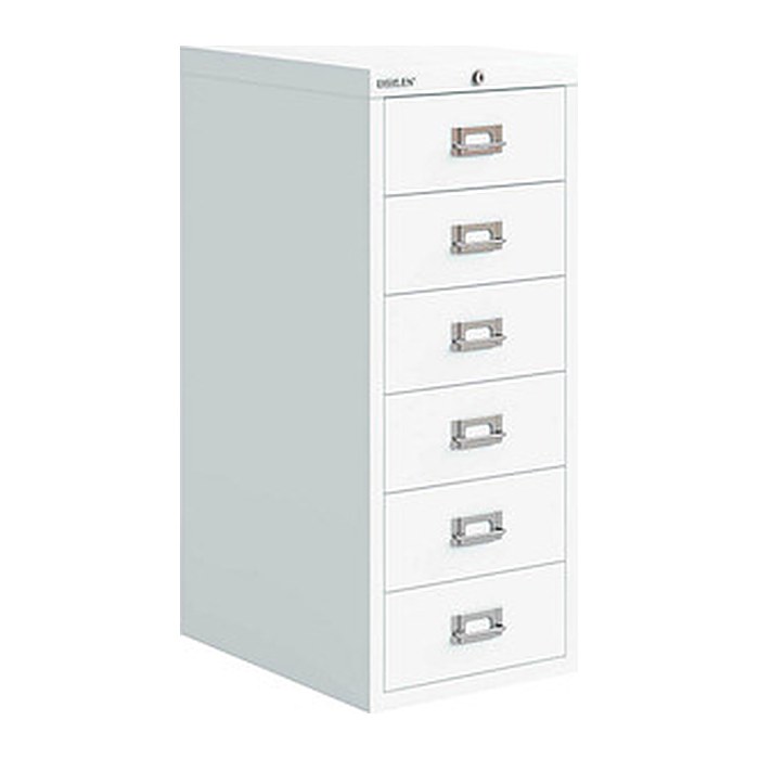 BISLEY MultiDrawer™ Schubladenschrank verkehrsweiß 6 Schubladen 27,9 x 40,8 x 59,0 cm, 1 St.